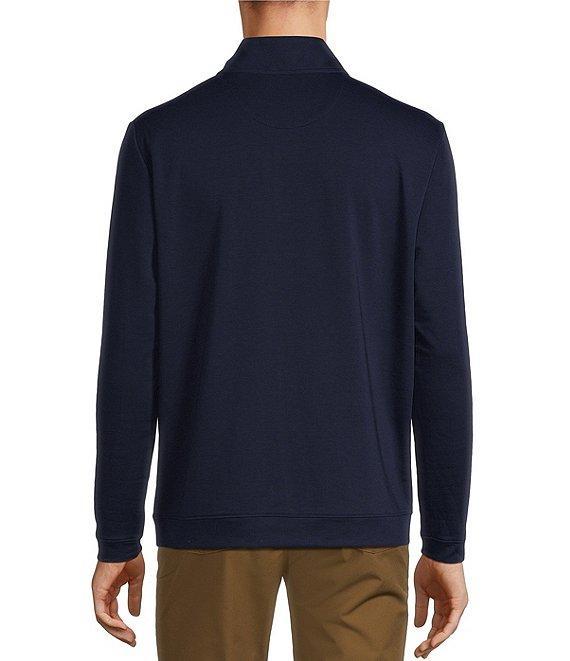 Roundtree & Yorke Performance Long Sleeve French Terry Solid Quarter Zip Pullover Product Image