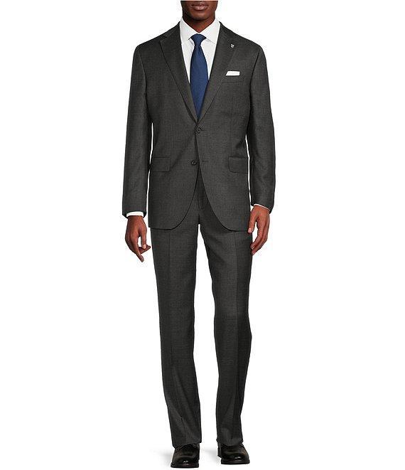 Cremieux Modern Fit Flat Front Sharkskin Print 2-Piece Suit Product Image