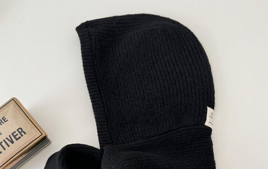 Plain Wool Hooded Scarf Product Image