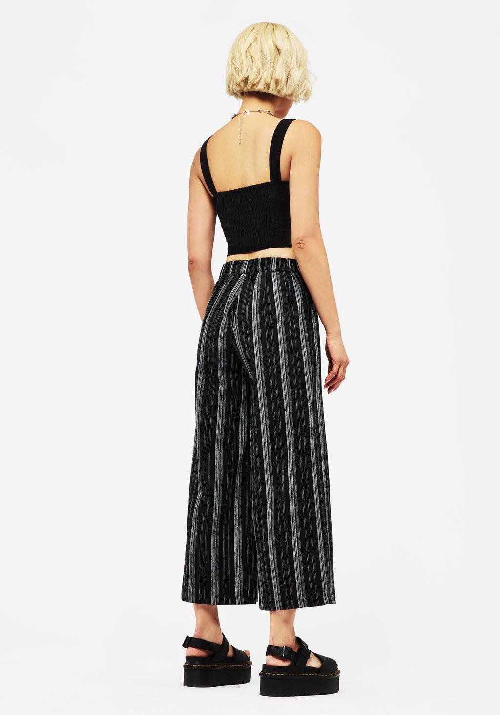 Clandestine Stripe Cotton-Blend Culottes Product Image