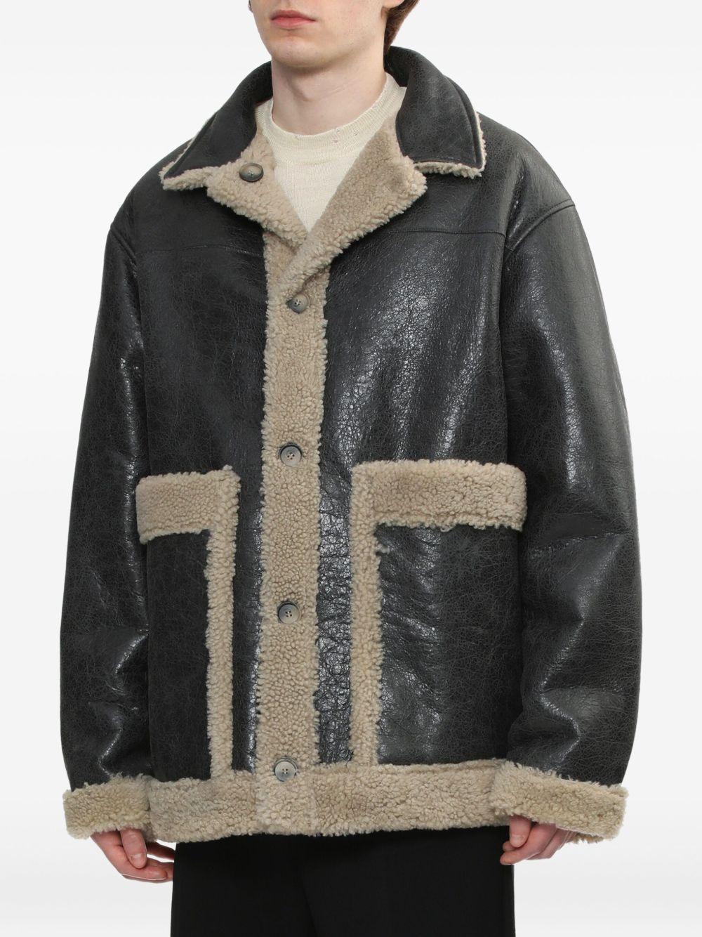 lambskin shearling-panel jacket Product Image