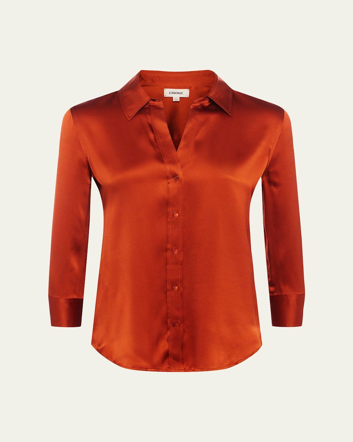 LAgence Dani Silk Charmeuse Blouse Product Image
