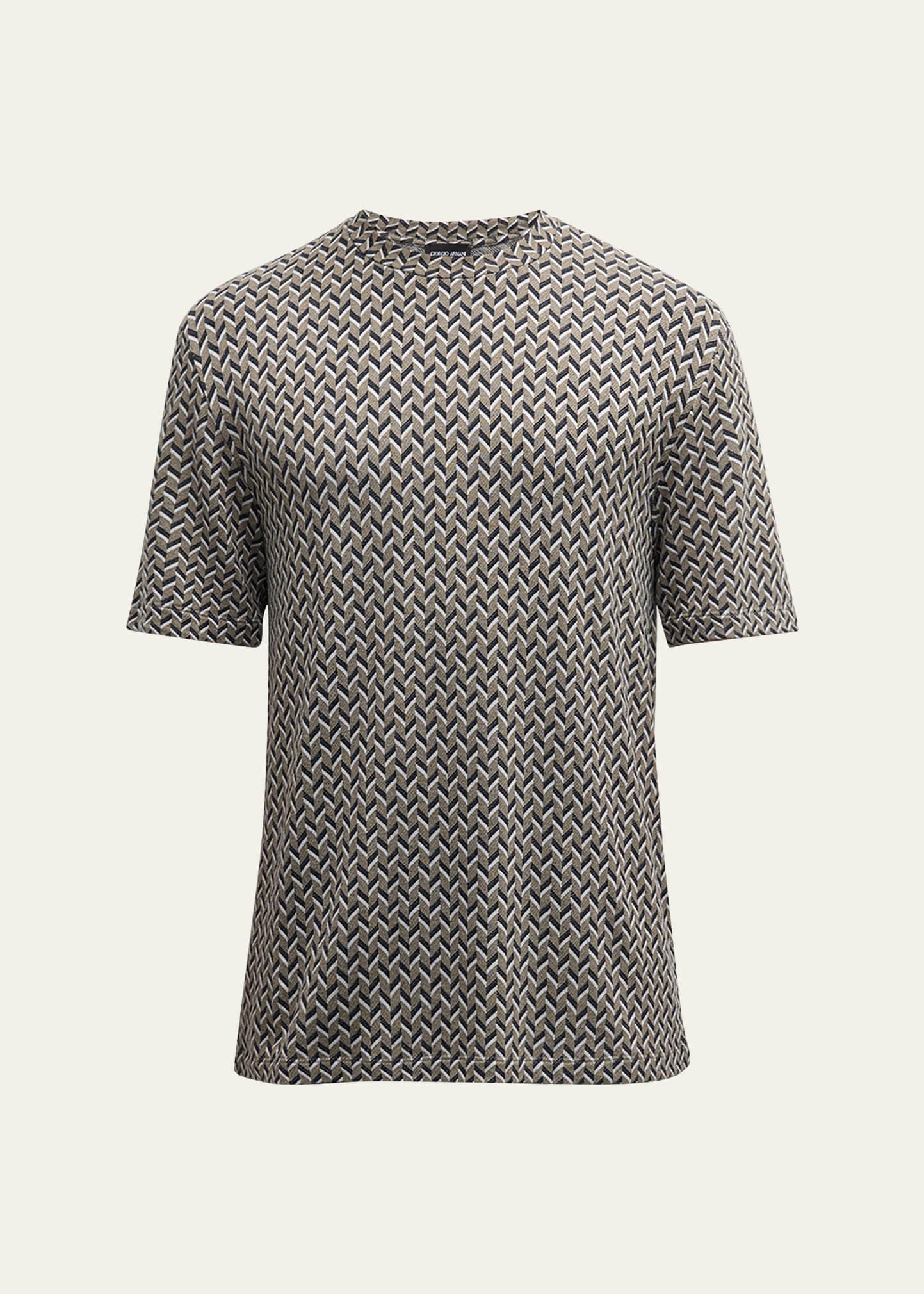 Mens Geometric Stretch T-Shirt Product Image