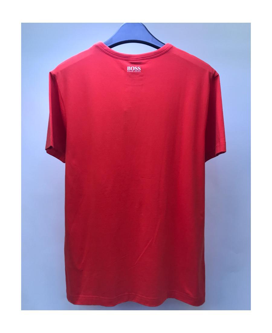 HUGO BOSS Round-necked T-shirt In Red Product Image