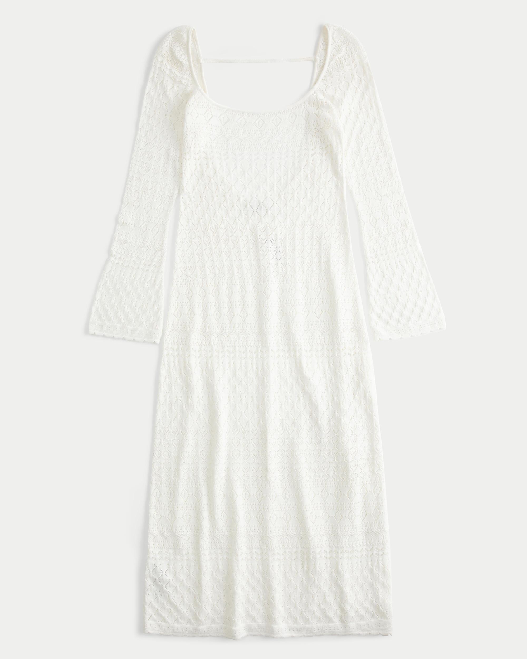 Crochet-Style Cover Up Dress Product Image