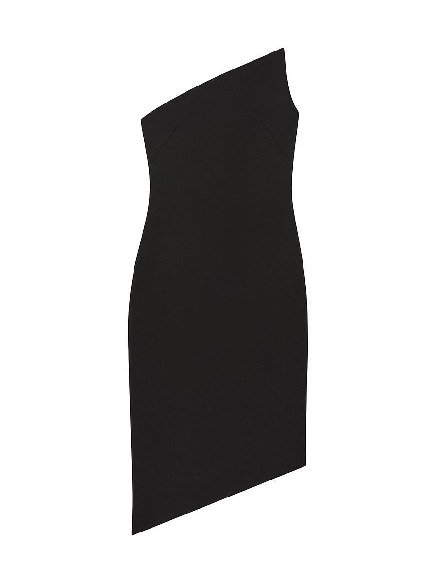 Womens Asymmetric Bustier Dress in Wool Product Image