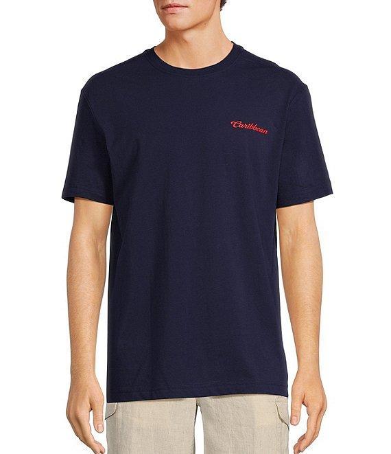 Caribbean Sunset Palms Short Sleeve Graphic T-Shirt Product Image