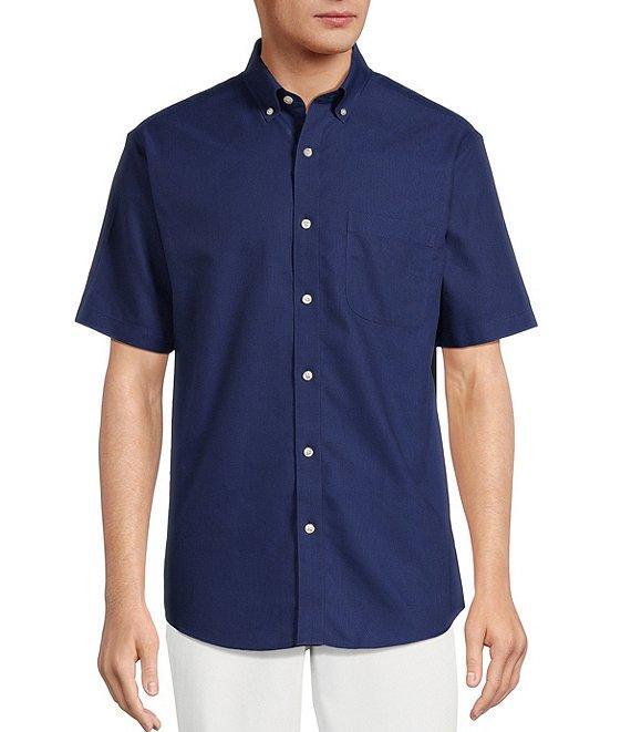 Gold Label Roundtree & Yorke Non-Iron Short Sleeve Solid Dobby Sport Shirt Product Image
