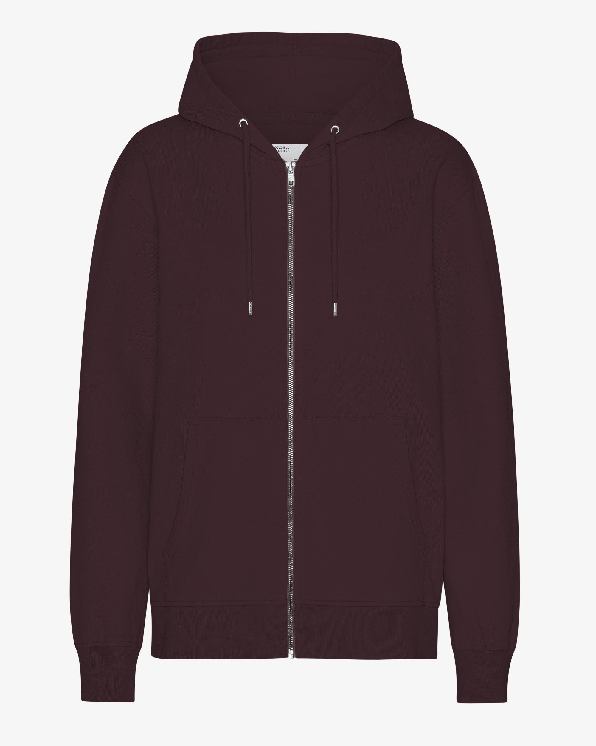 Classic Organic Zip Hood - Red Tangerine Product Image