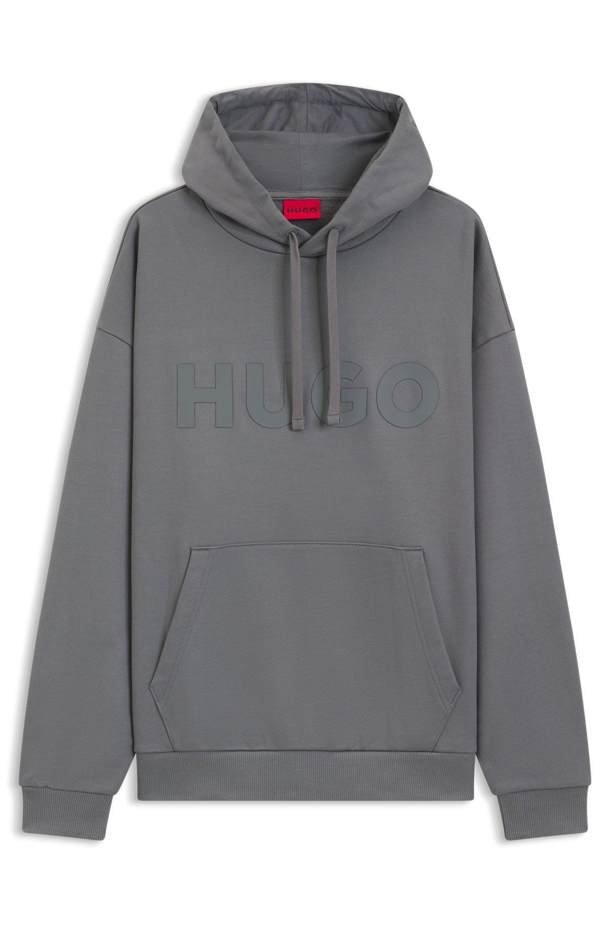 Oversize-fit hoodie in cotton terry with tonal logo Product Image