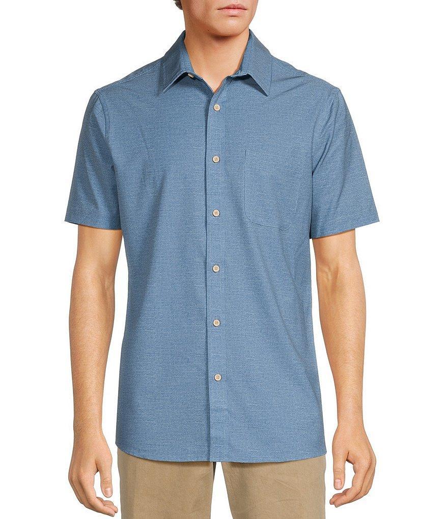 Rowm Performance Short Sleeve Solid Textured Shirt Product Image
