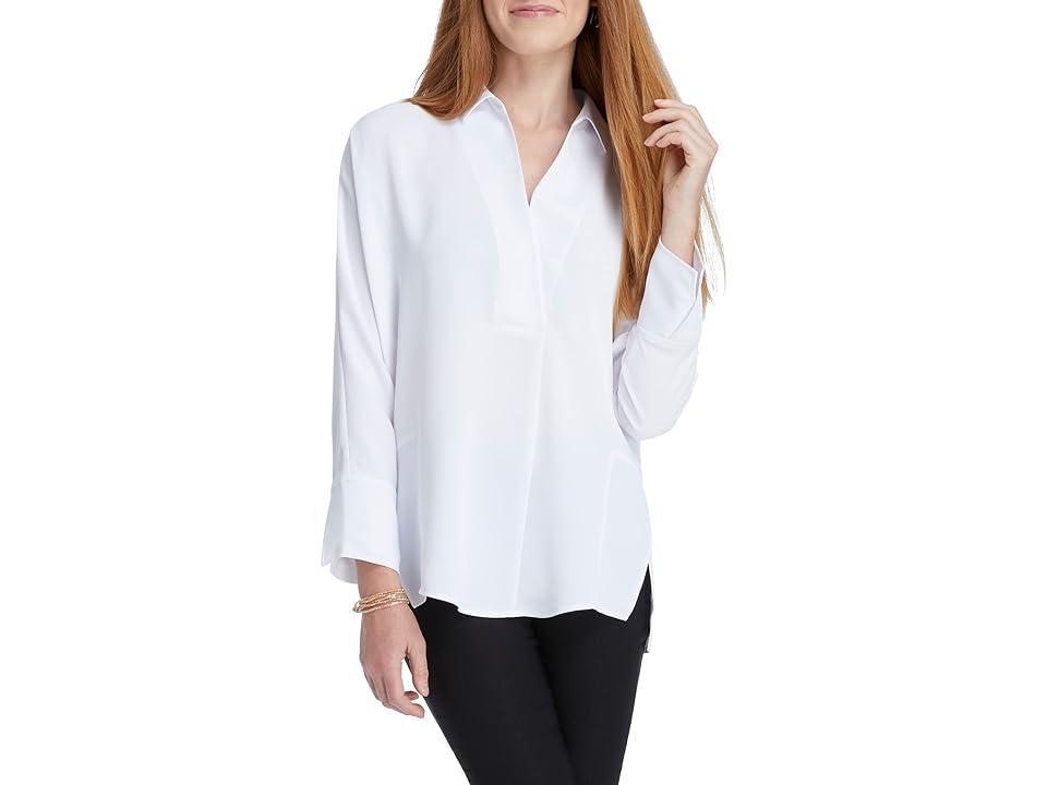 NIC  ZOE Flowing Ease Point Collar Long Sleeve Easy Top Product Image