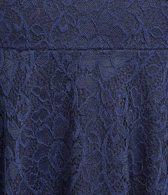 City Vibe Shirred Bodice Puff Bubble Sleeve Lace Mini Dress Product Image