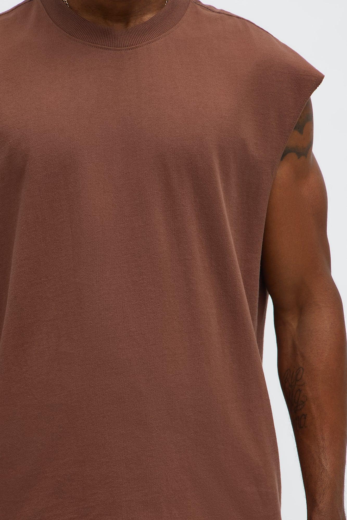 Relaxed Heavyweight Muscle Tee - Brown Product Image