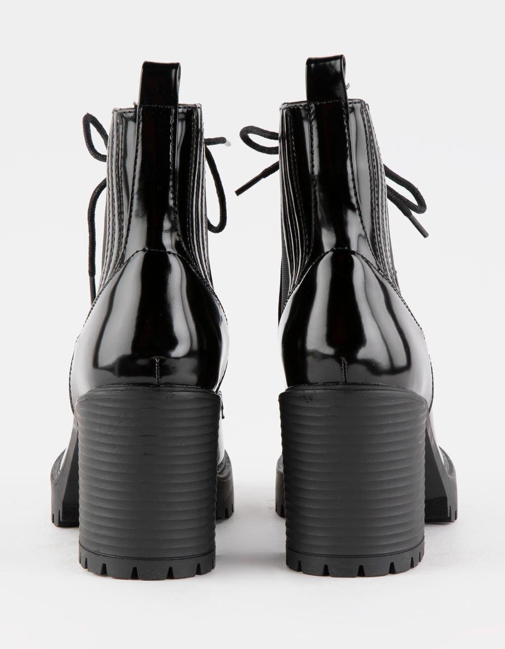 MIA Daryl Lace Up Heel Womens Boots - BLACK Product Image