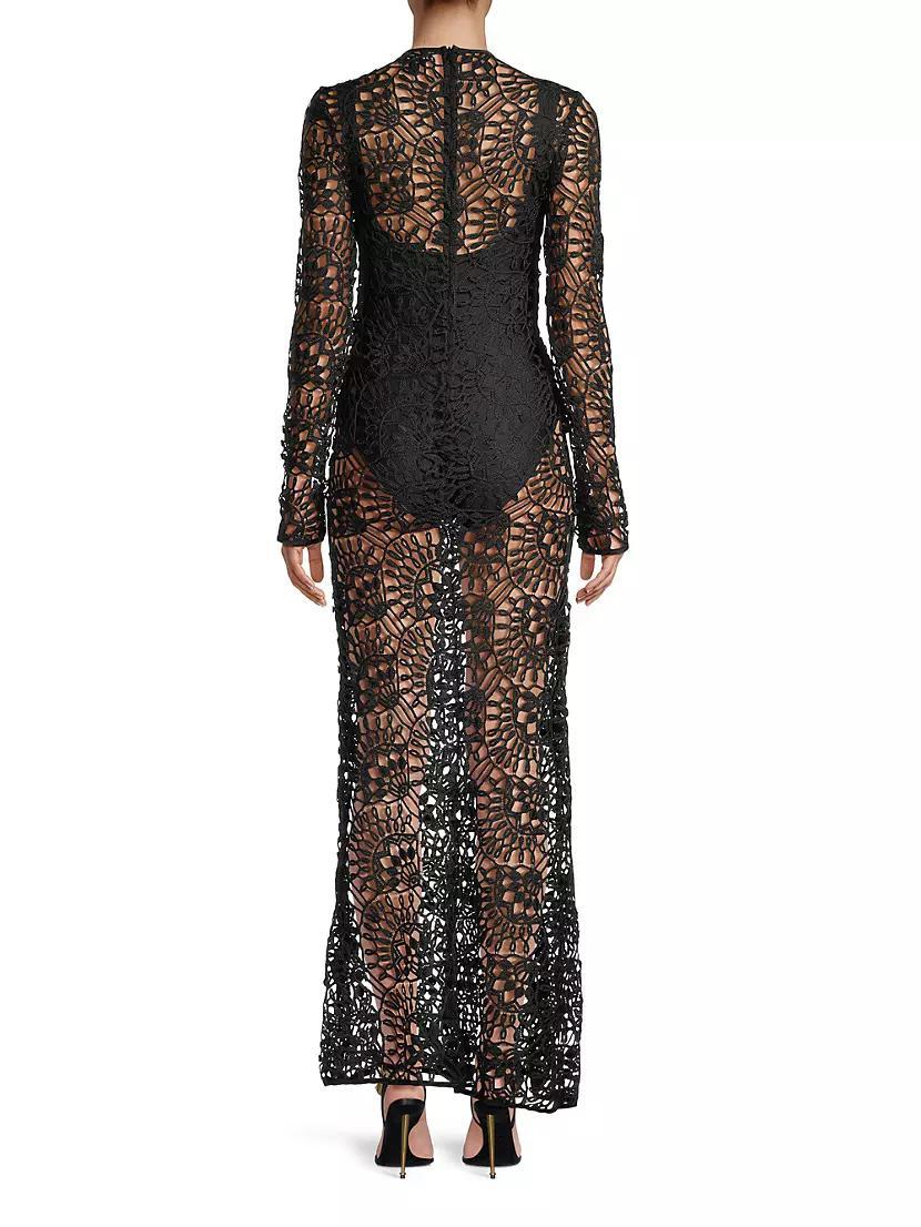 Camila Geometric Lace Maxi Dress Product Image