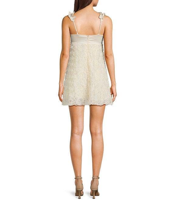 Allison & Kelly 3D Flower Applique Empire Waist Dress Product Image