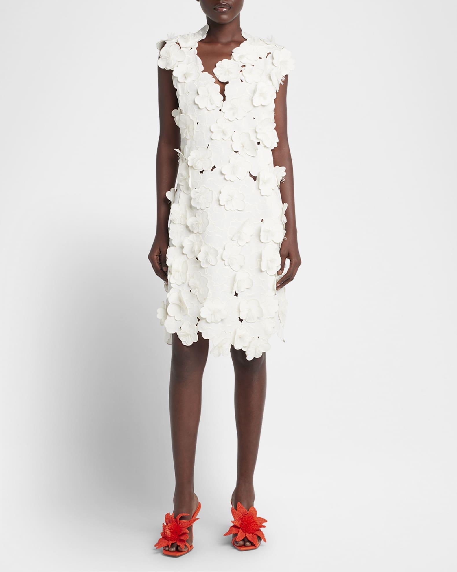 Flower Embroidered Sleeveless Dress Product Image