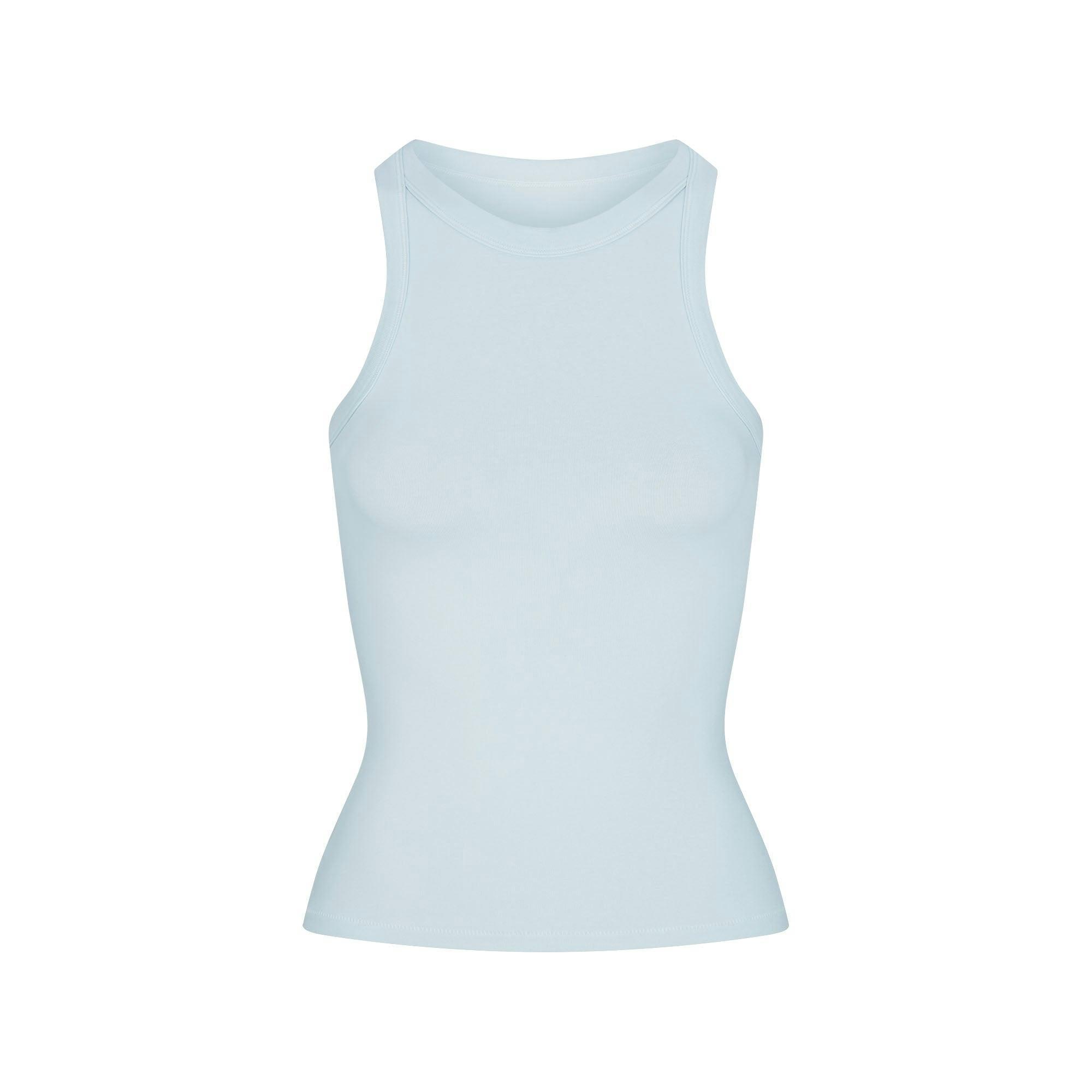 COTTON JERSEY CREW NECK TANK | OPAL Product Image