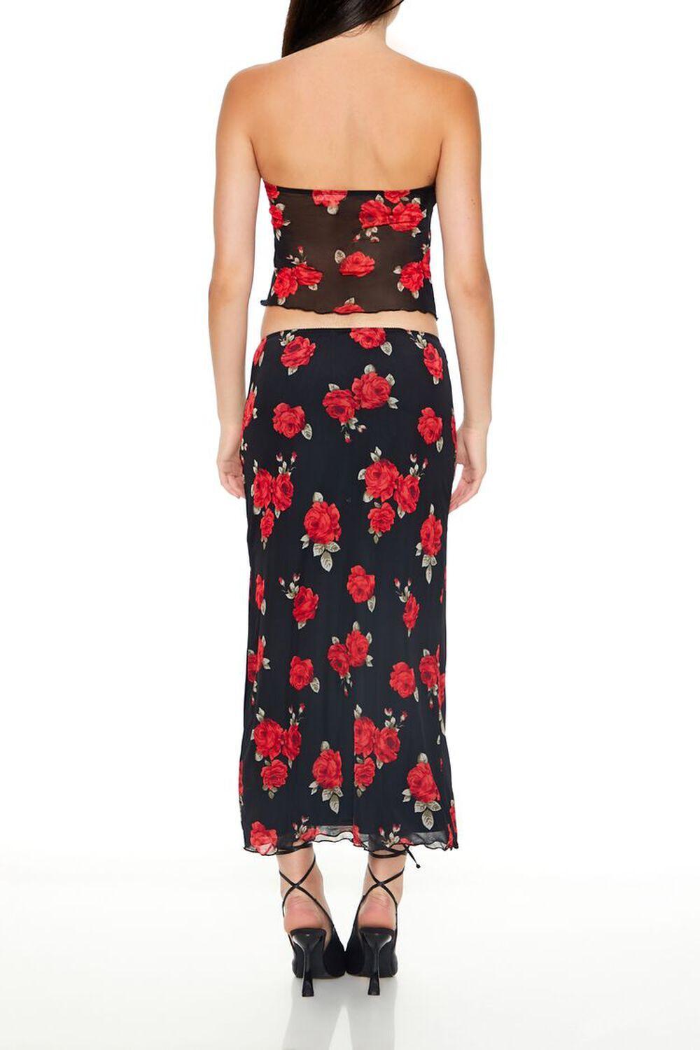 Rose Print Top & Midi Skirt Set | Forever 21 Product Image