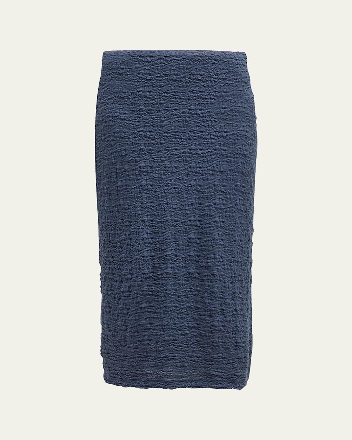 Womens Textured Midi-Skirt Product Image