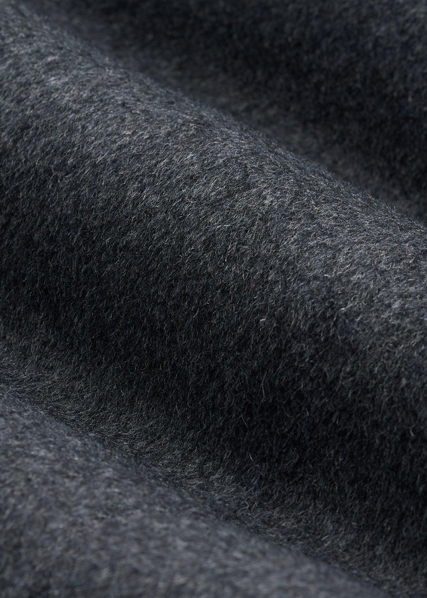 Double-Breasted Wool Peacoat for Tall Men in Dark Grey Mix Product Image