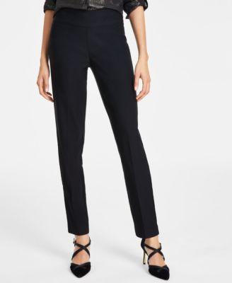Petite Gloria Vanderbilt Slimming Pull-On Trousers, Womens Grey Grey Product Image