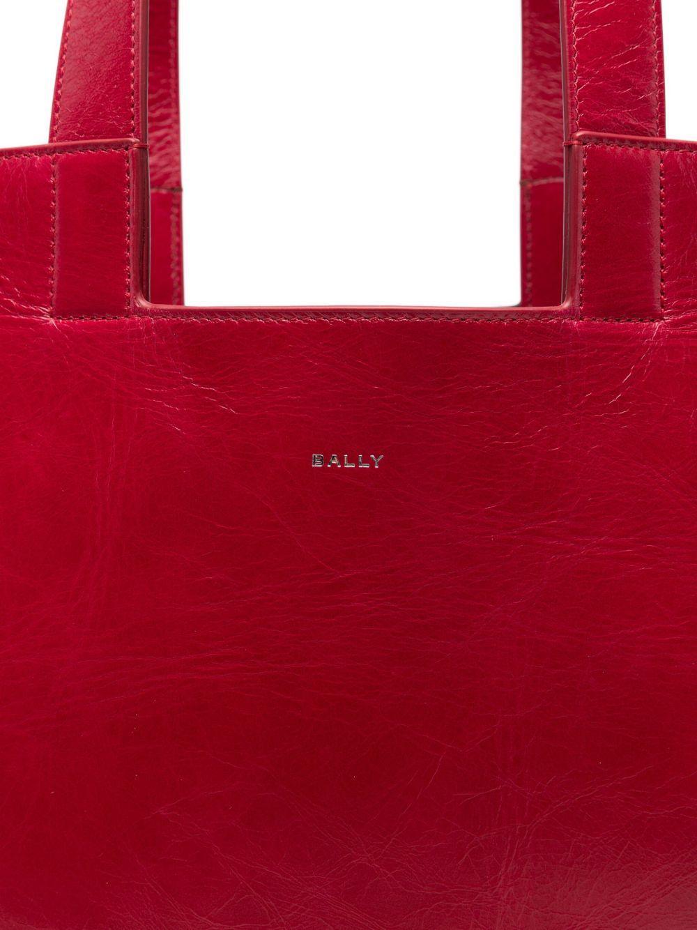 logo-detail leather tote bag Product Image