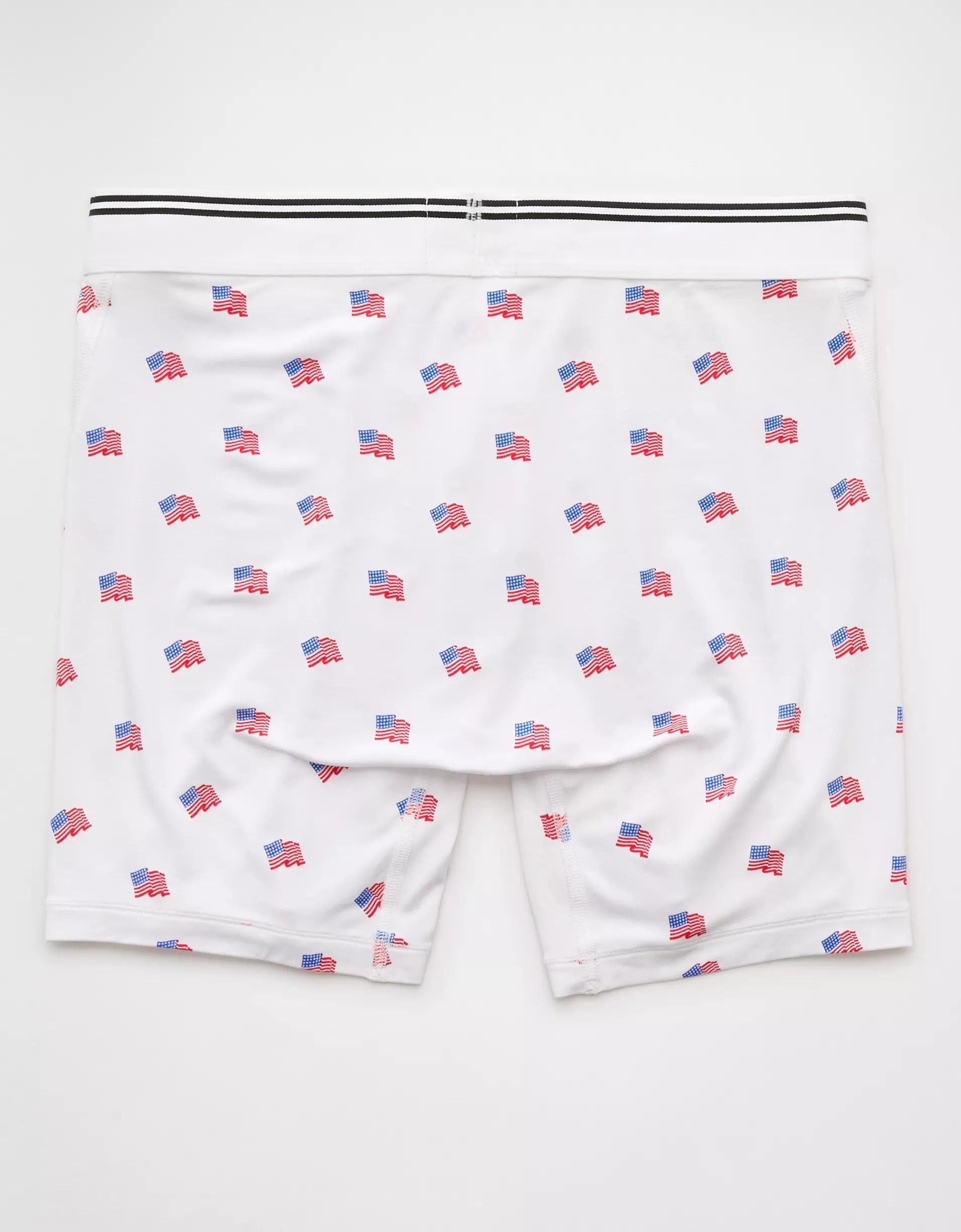 AEO Men's USA Stars & Stripes 6" Ultra Soft Boxer Brief Product Image