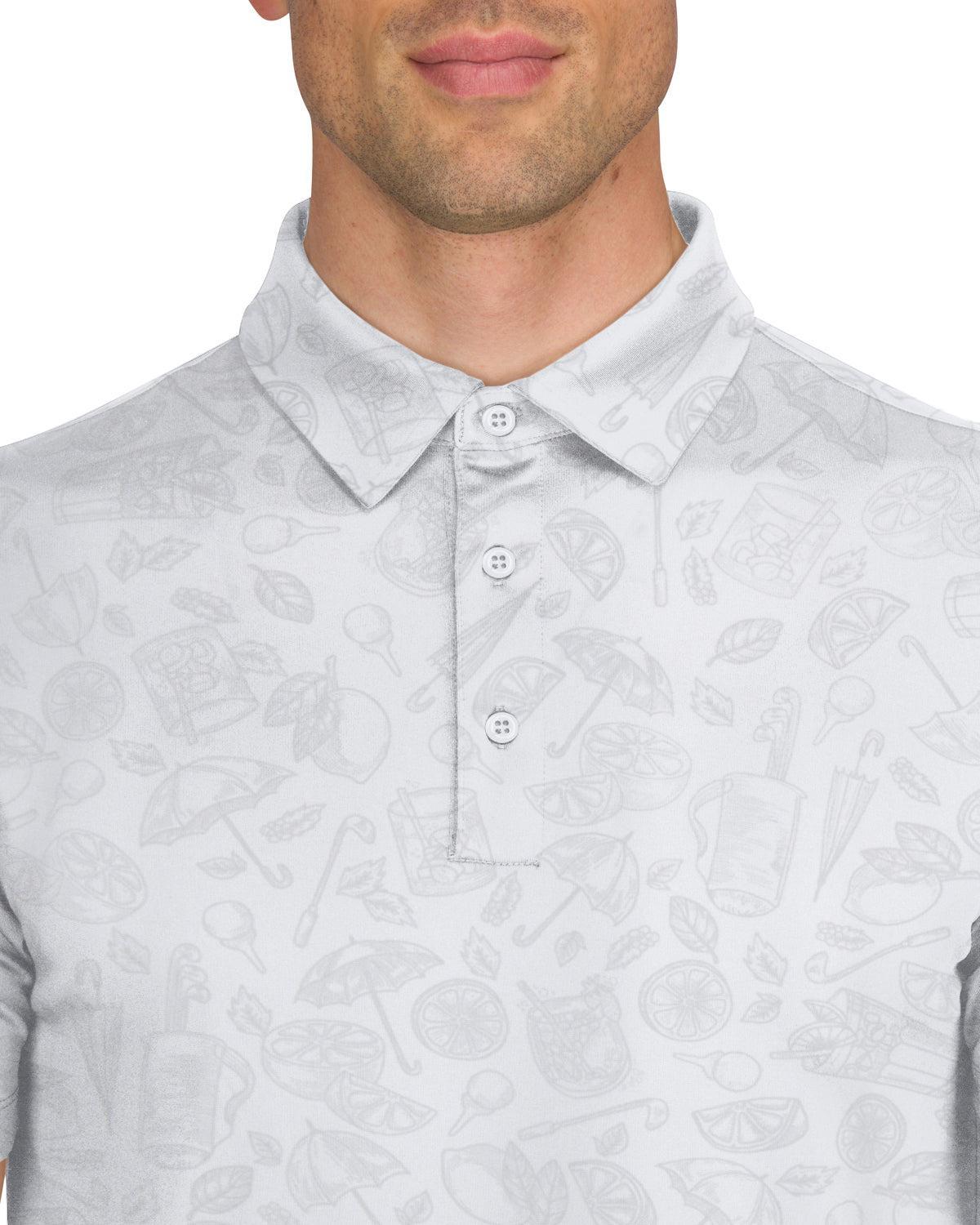 Three Sixty Six Men’s Print Golf Polos Male Product Image