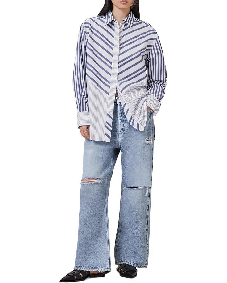Coastal Striped Button Up Shirt Product Image