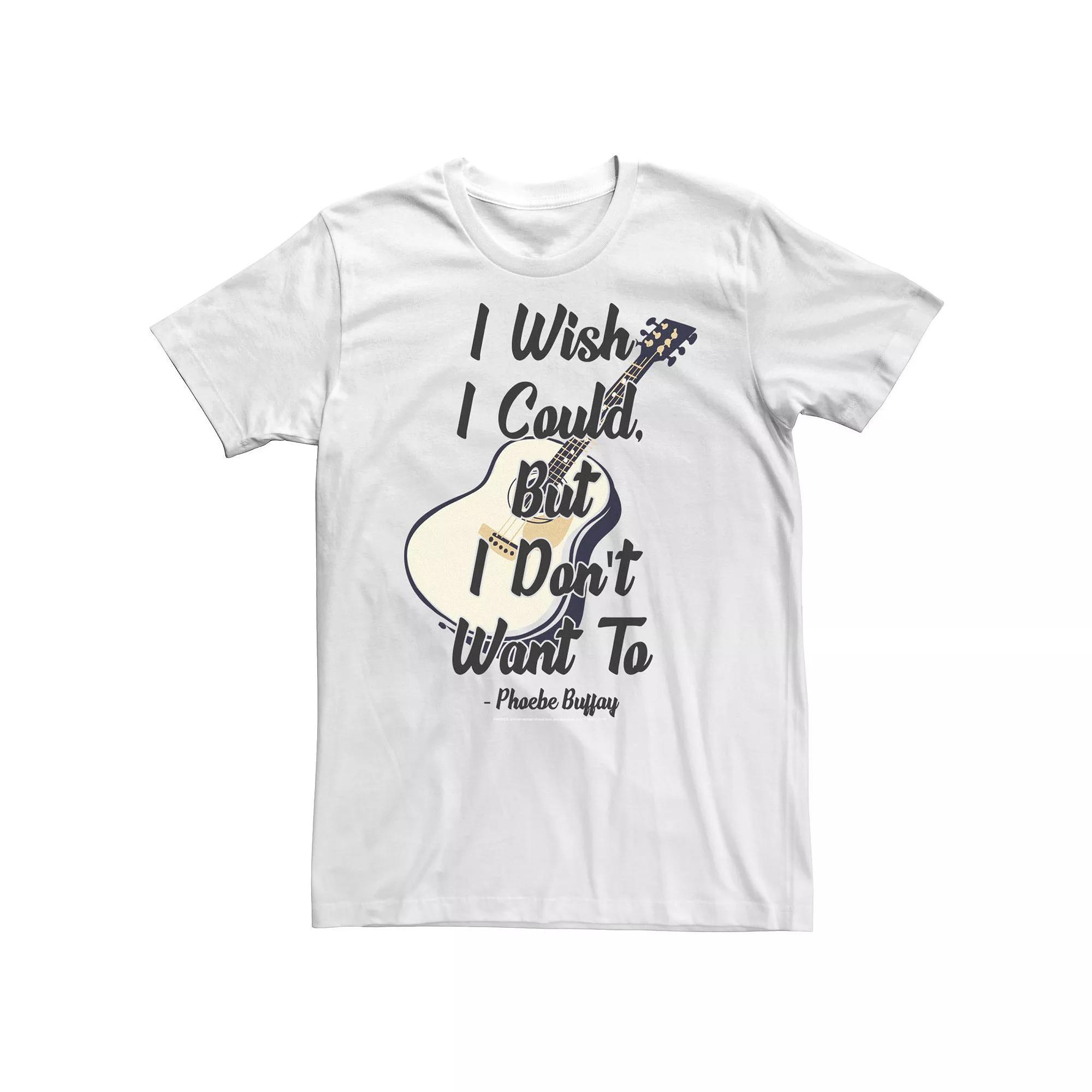 Big & Tall Friends I Wish I Coulc But I Don't Want To Phoebe Quote Tee, Men's, Size: 3XL, White Product Image