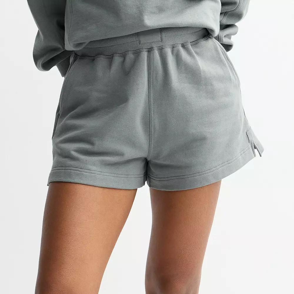 Womens FLX French Terry Relaxed Shorts Ashen Silver Product Image