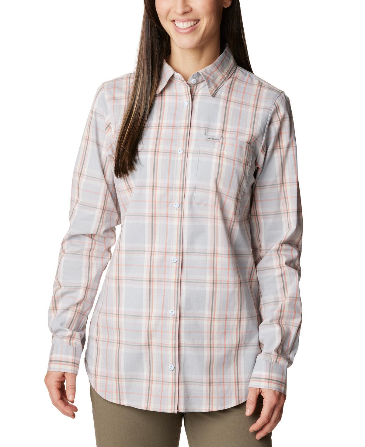 Columbia Womens Anytime Patterned Long-Sleeve Shirt Product Image