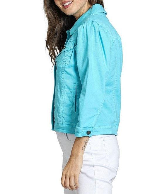 APNY Puff Sleeve Jean Jacket Product Image