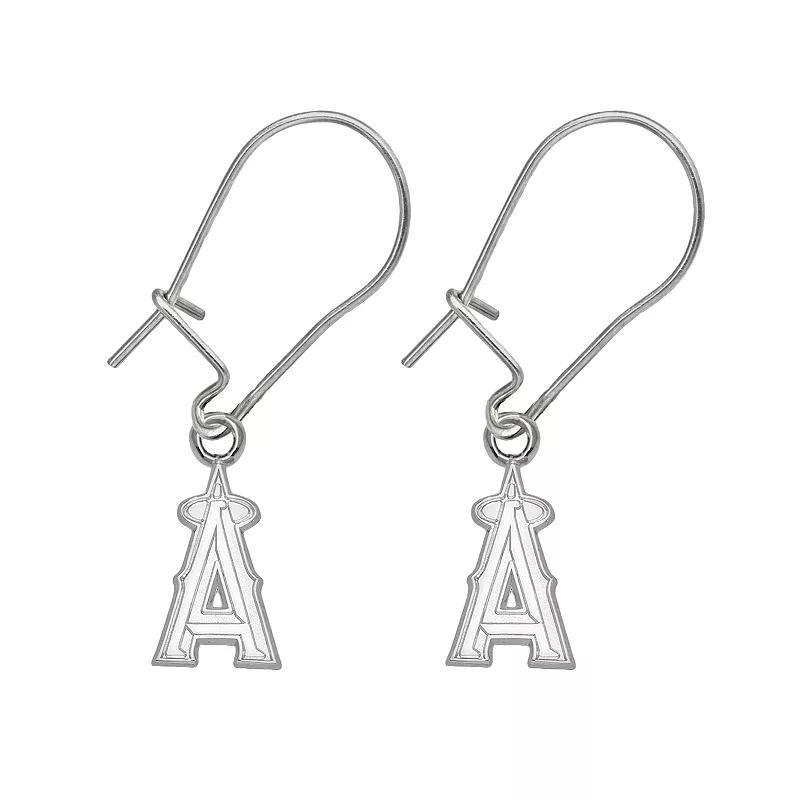 Los Angeles Angels of Anaheim Sterling Silver Logo Drop Earrings, Womens Product Image