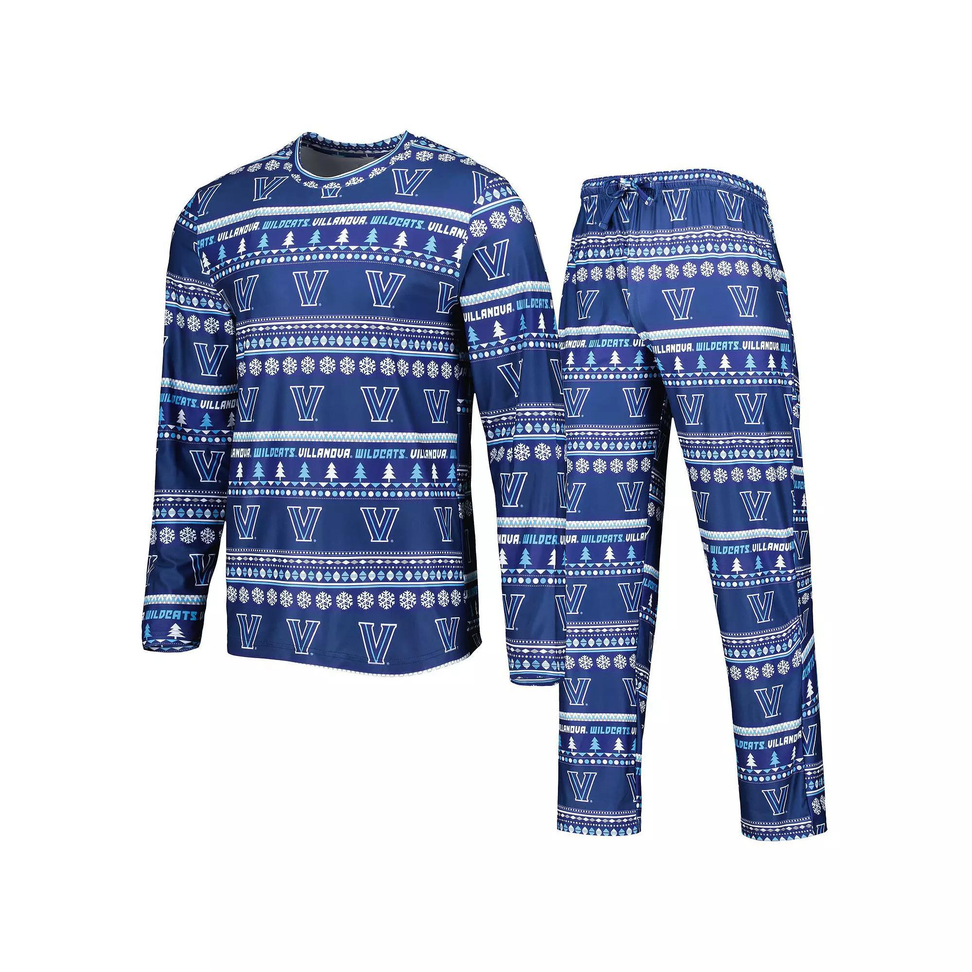 Men's Concepts Sport Navy Villanova Wildcats Swivel Long Sleeve T-Shirt & Pants Sleep Set, Size: 2XL, Blue Product Image