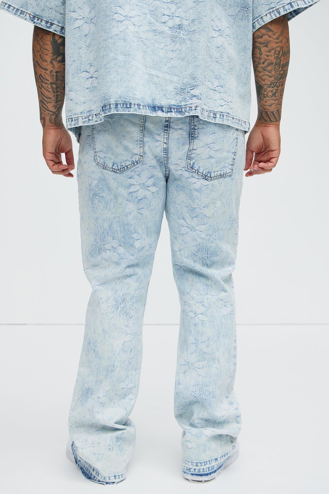 Kenneth Stacked Slim Flare Jeans - Light Blue Wash Product Image