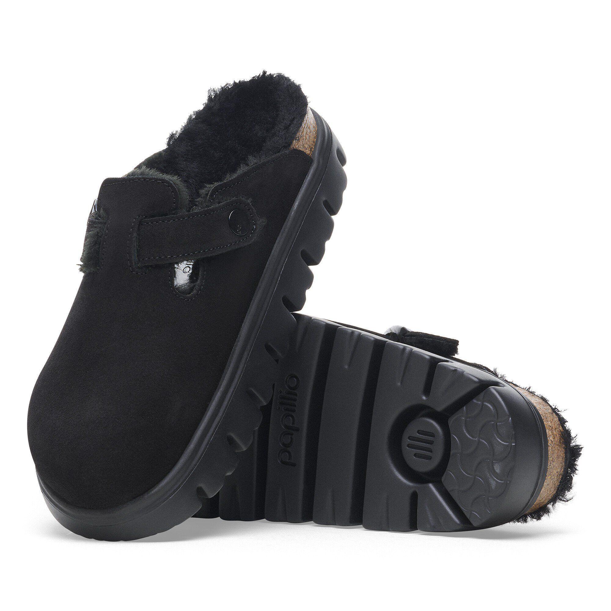 Boston Chunky Shearling Suede Leather-Shearling Black Product Image