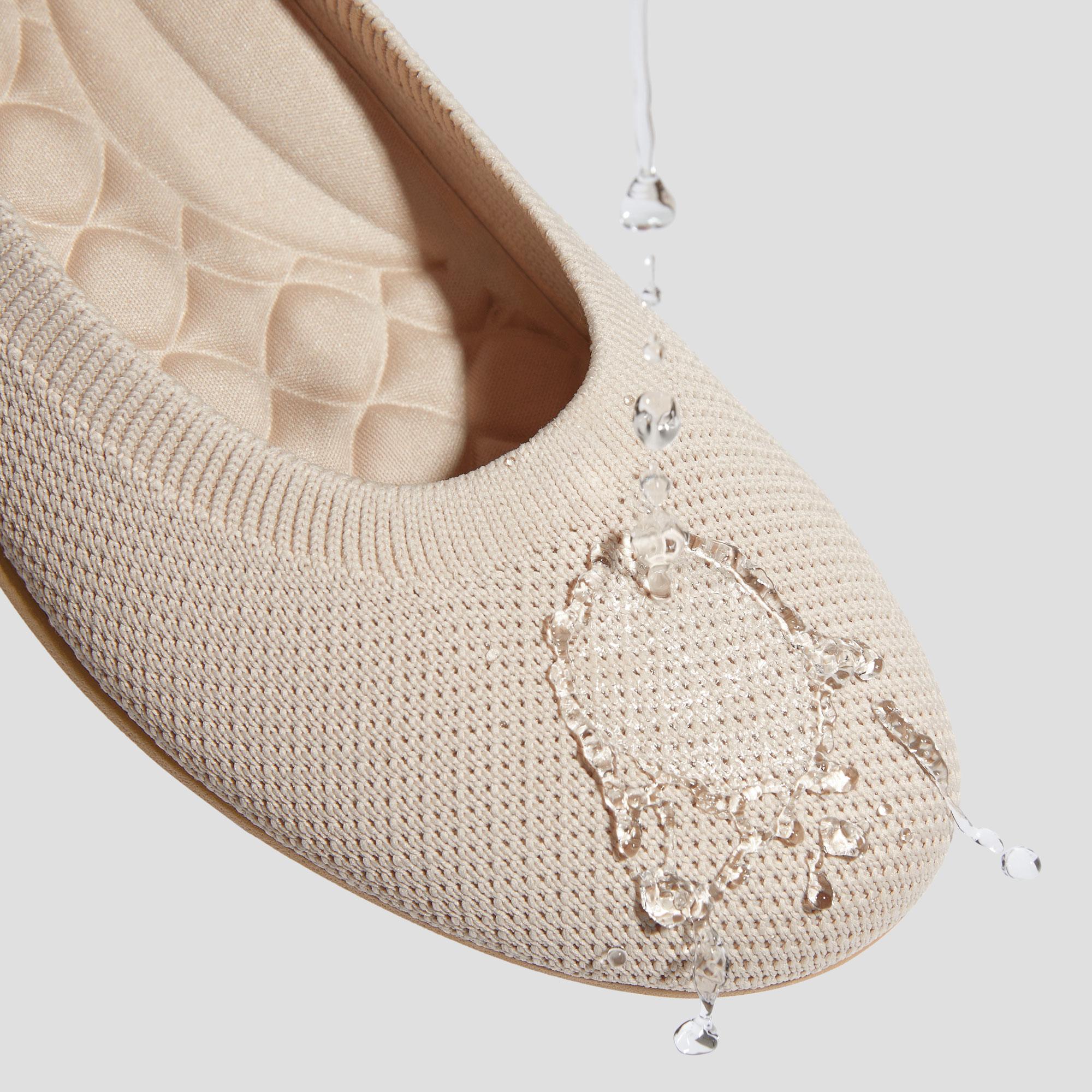 Water-Repellent Round-Toe Walking Flats (Claire Walker) Product Image