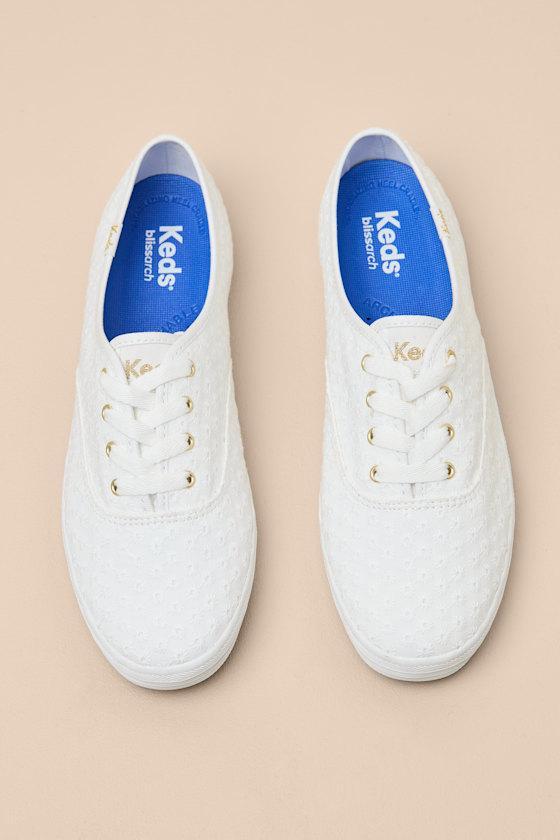 Champion Mini Daisy Snow White Eyelet Lace-Up Sneakers Product Image