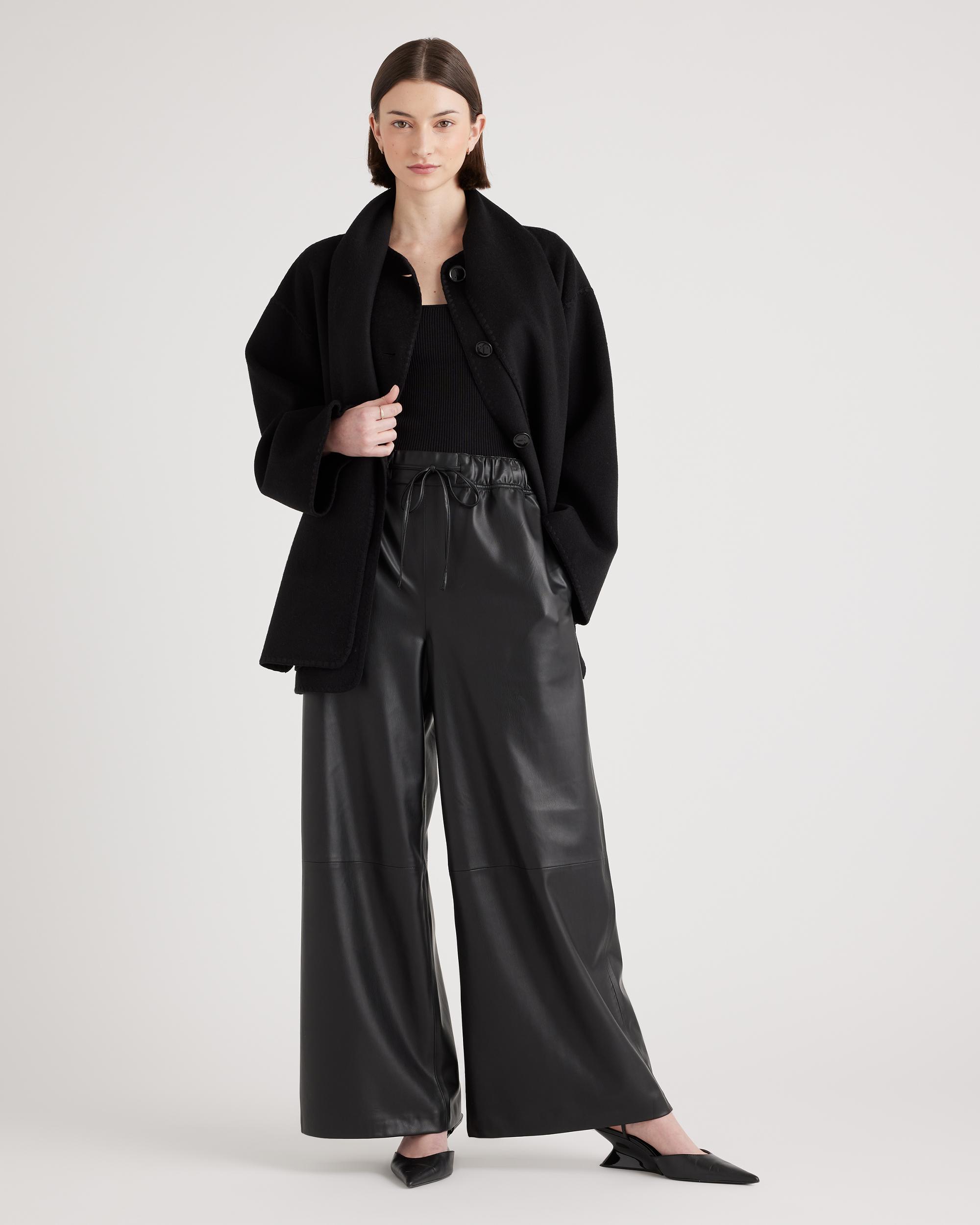Quince | Women's Double-Faced Merino Wool Scarf Coat Size XS Product Image