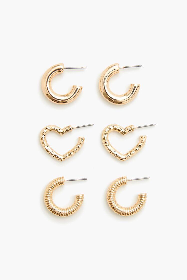 Heart Hoop Earring Set | Forever 21 Product Image