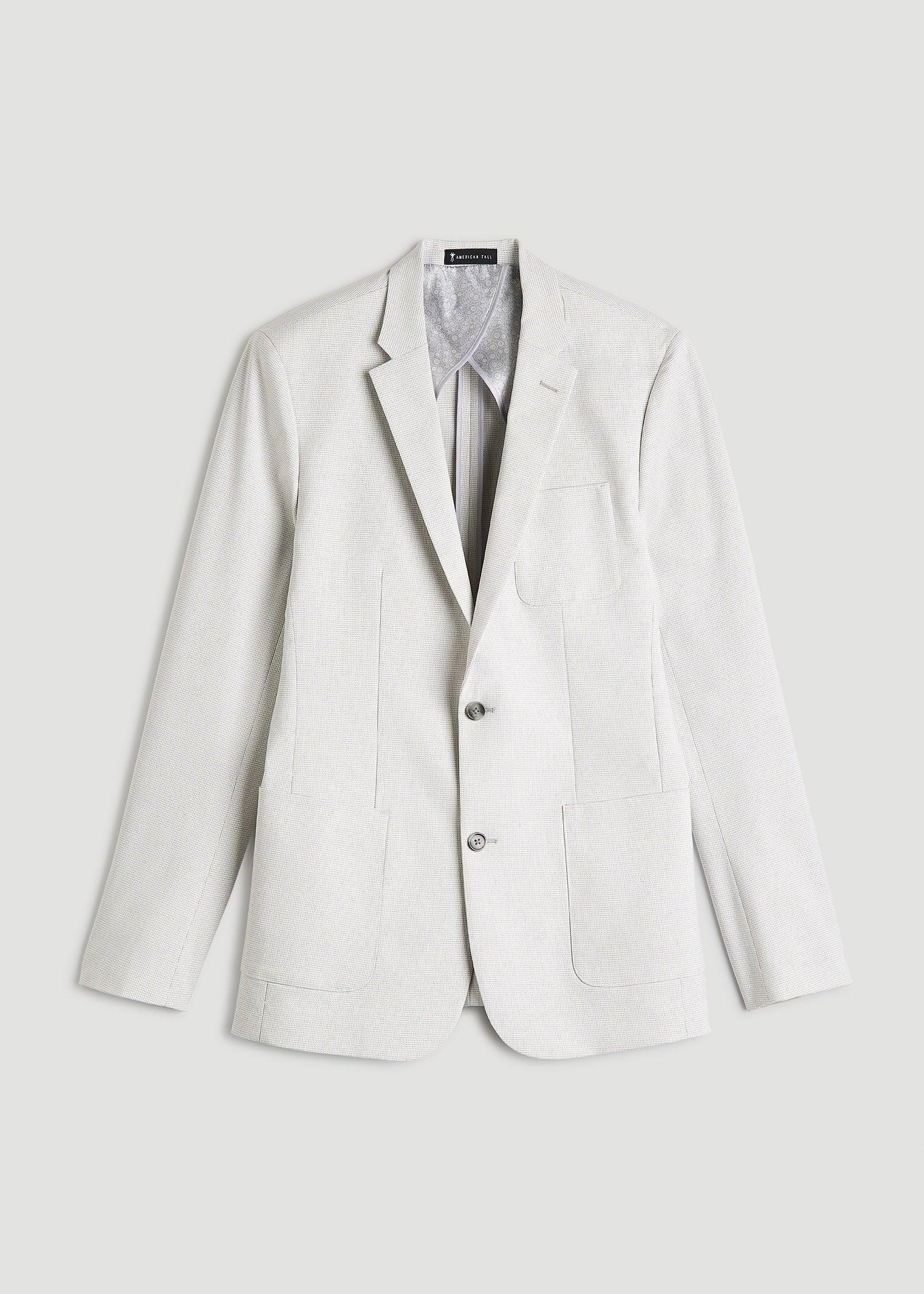 Men's Tall Core Blazer in Light Grey Houndstooth Product Image