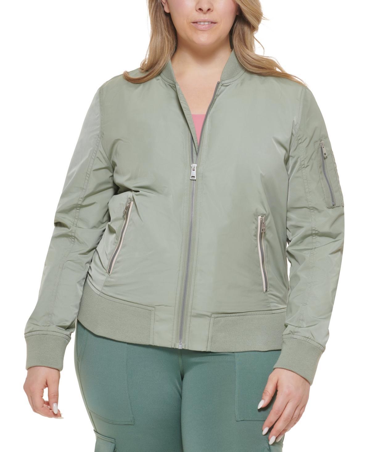 Plus Size Levi's® Newport Classic Bomber Jacket, Women's, Size: 2XL, White Product Image