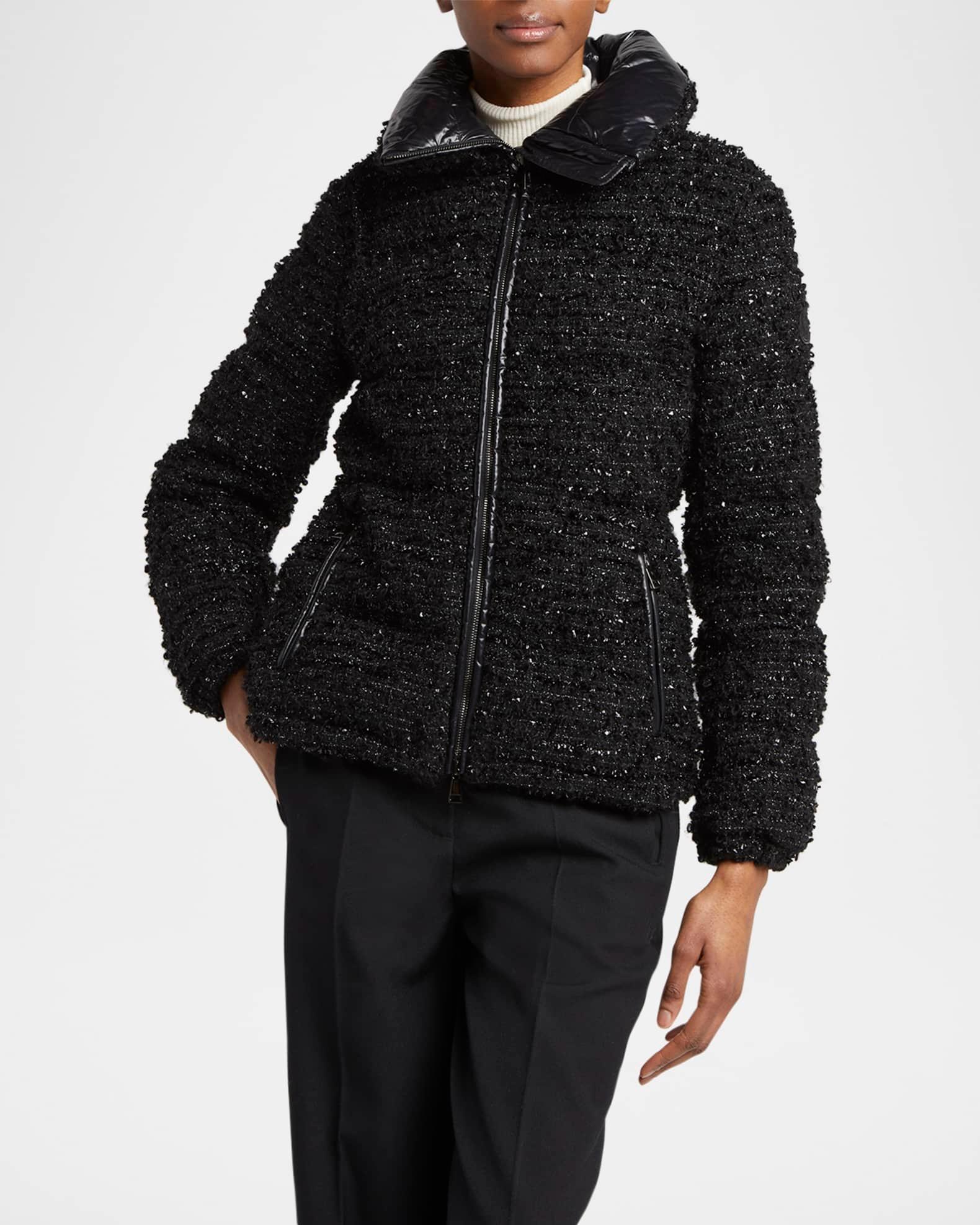 Urbel Tweed Down Puffer Jacket Product Image