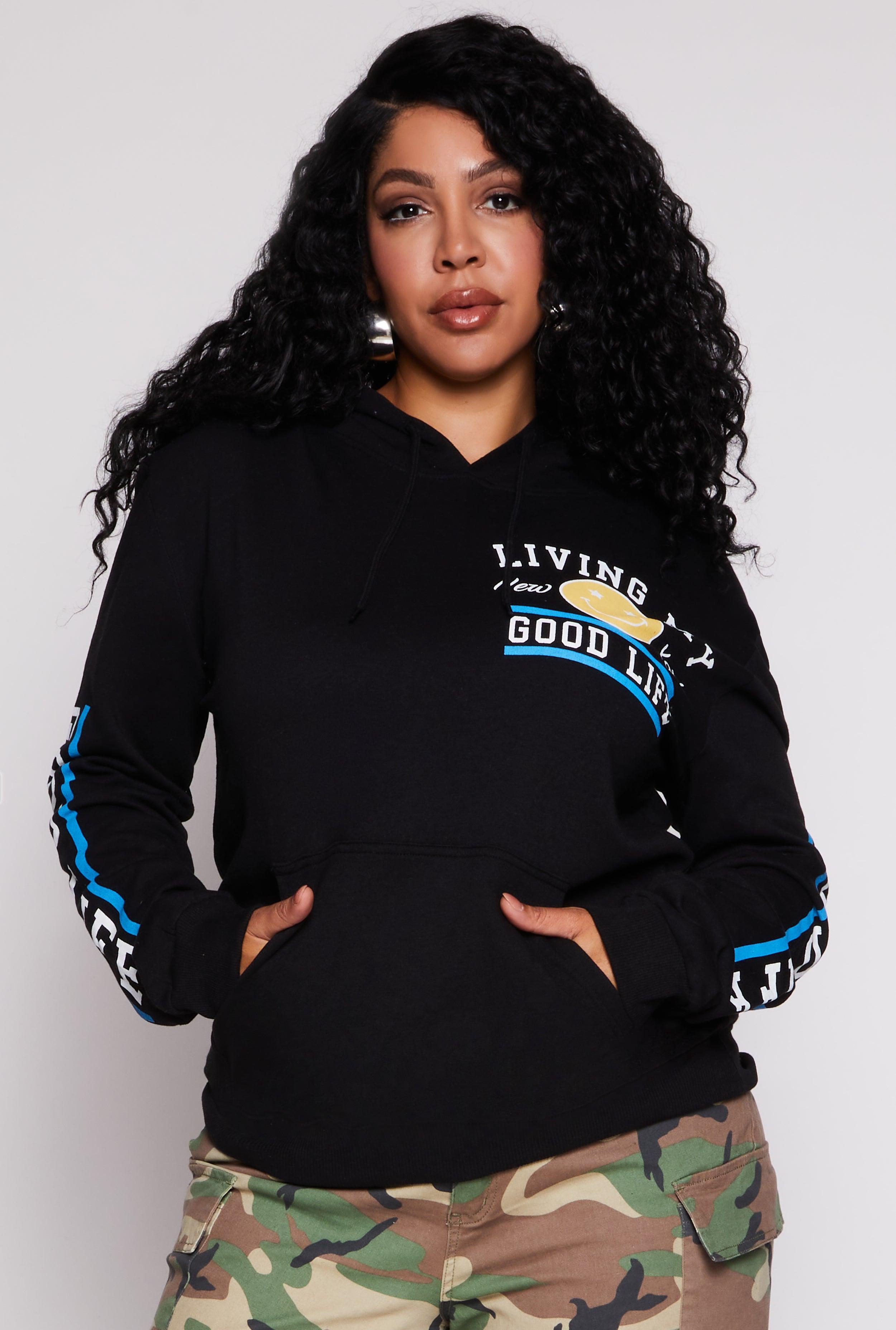 Womens Plus Size Living My Good Life Pullover Hoodie Product Image