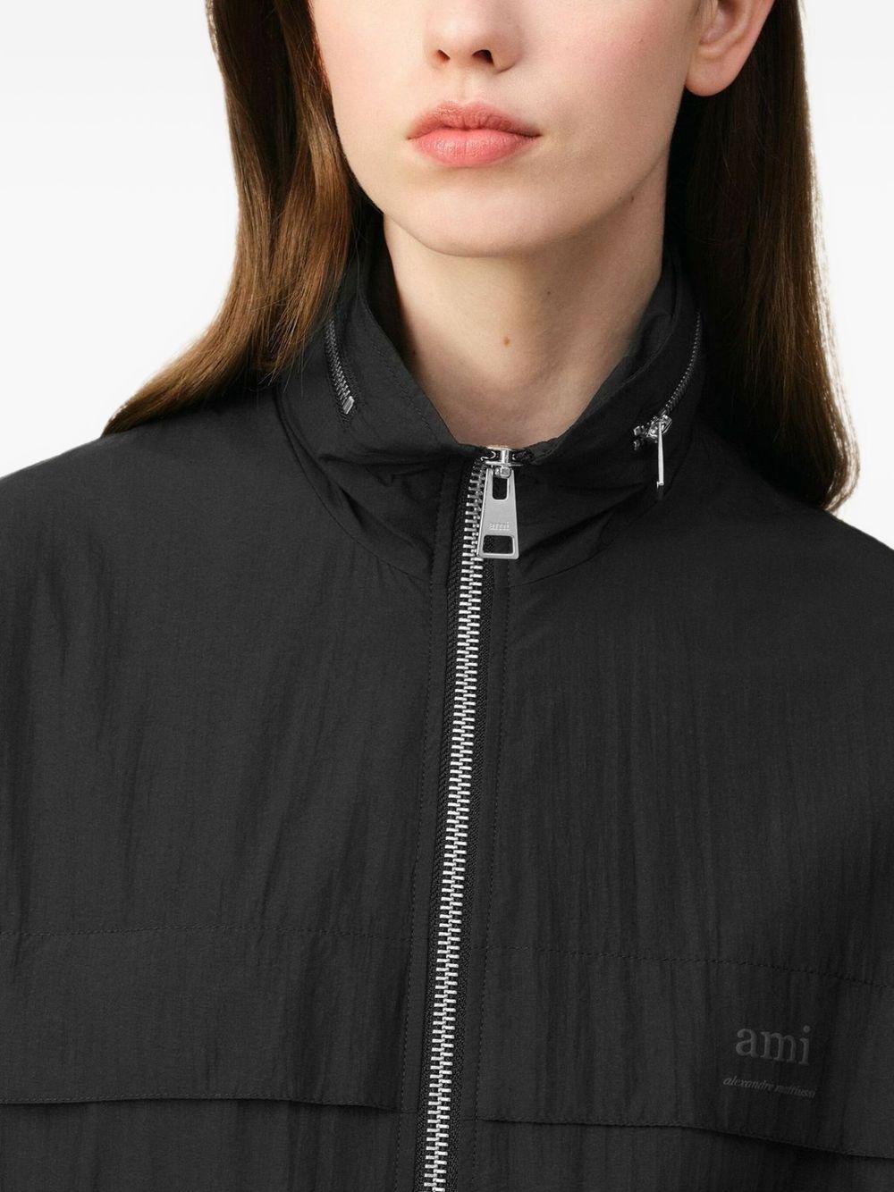 logo-print zip-up windbreaker Product Image