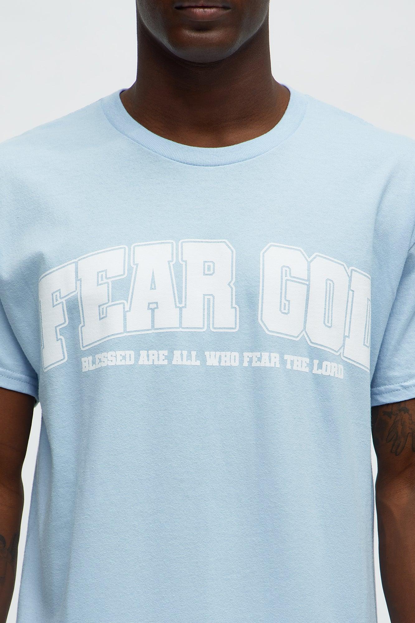 Fear Him Short Sleeve Tee - Light Blue Product Image