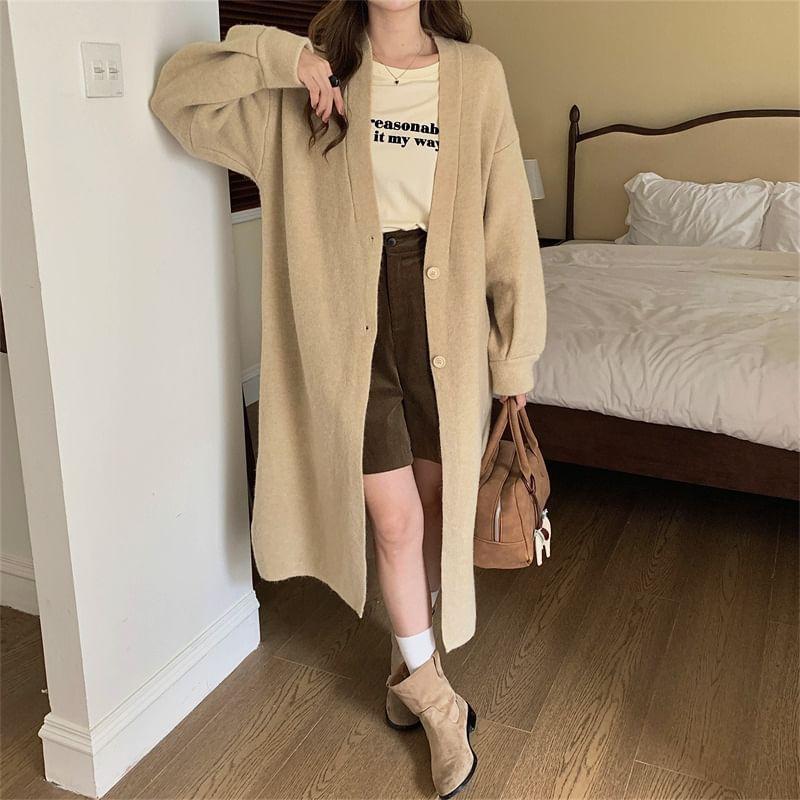 V-Neck Midi Cardigan Product Image
